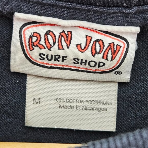 Ron Jon Surf Shop Mens T-Shirt Size M Black Orlando Florida Cotton Short Sleeve - Picture 7 of 10